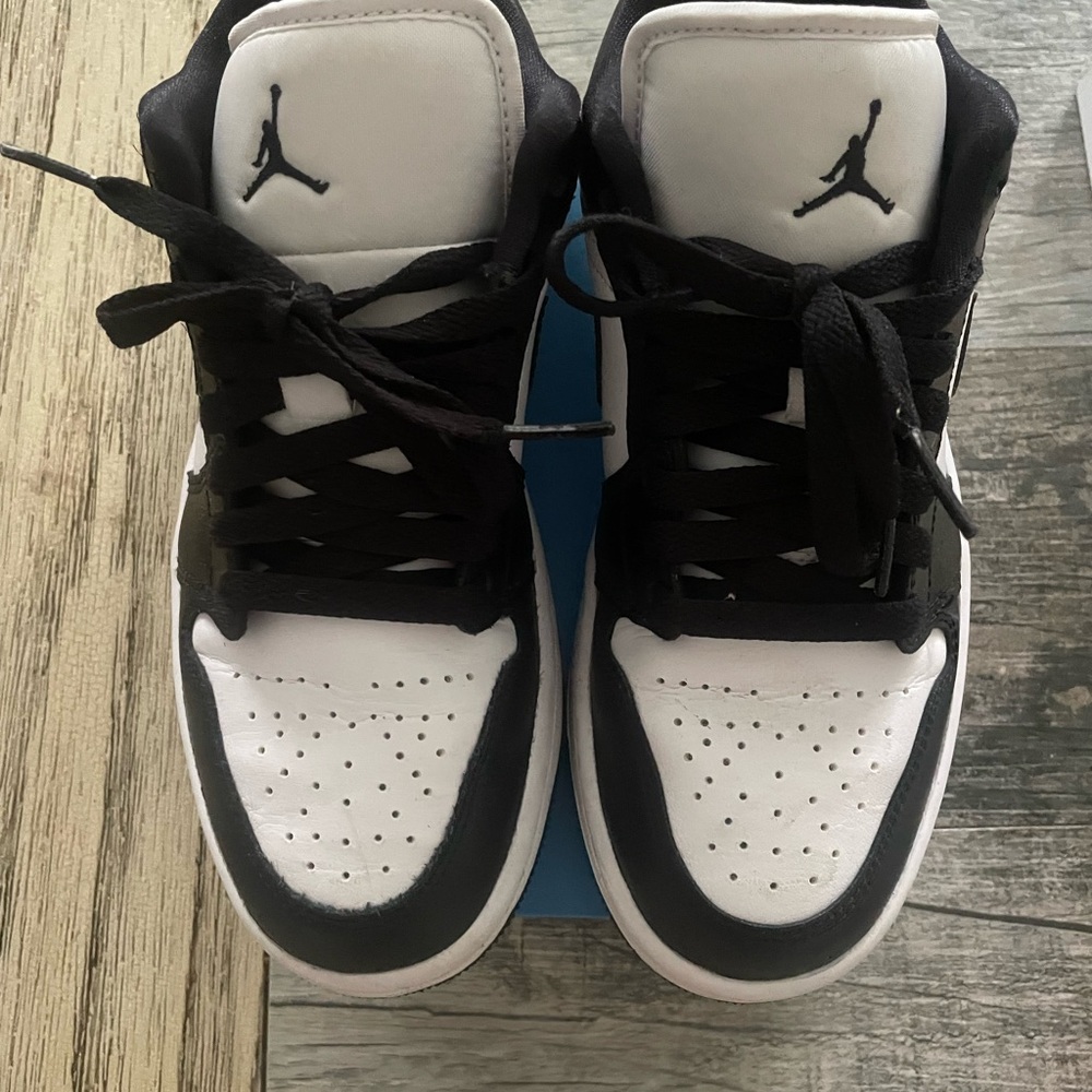 Low top Nike Jordans Black and White Sneakers